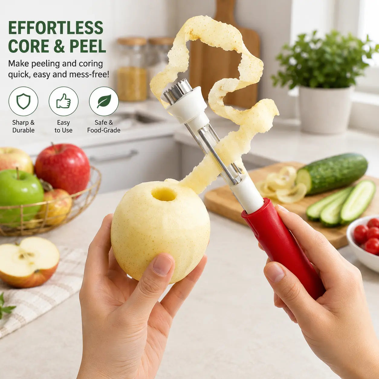 Practical Kitchen Gadget – Core & Peel All Fruits