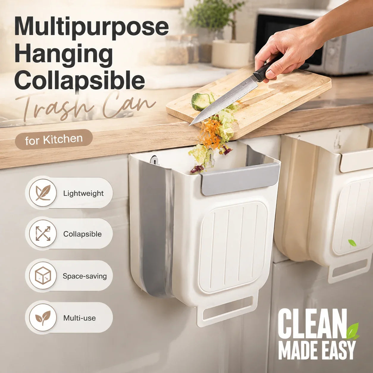 Practical Multipurpose Hanging Collapsible Trash Can for – Mzdljt1