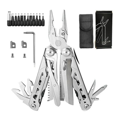 Vehicle-Ready 16-in-1 Camping Multi-Tool with Full-Size Scissors &
