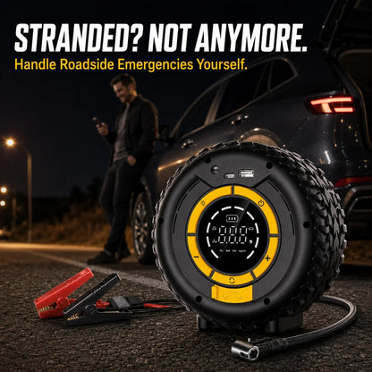 Portable 8000mAh Jump Starter and Tire Inflator