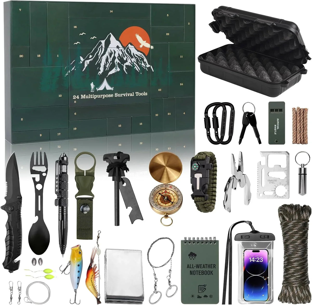 Purpose-Built 24-Day Survival Advent Calendar-Emergency Gear