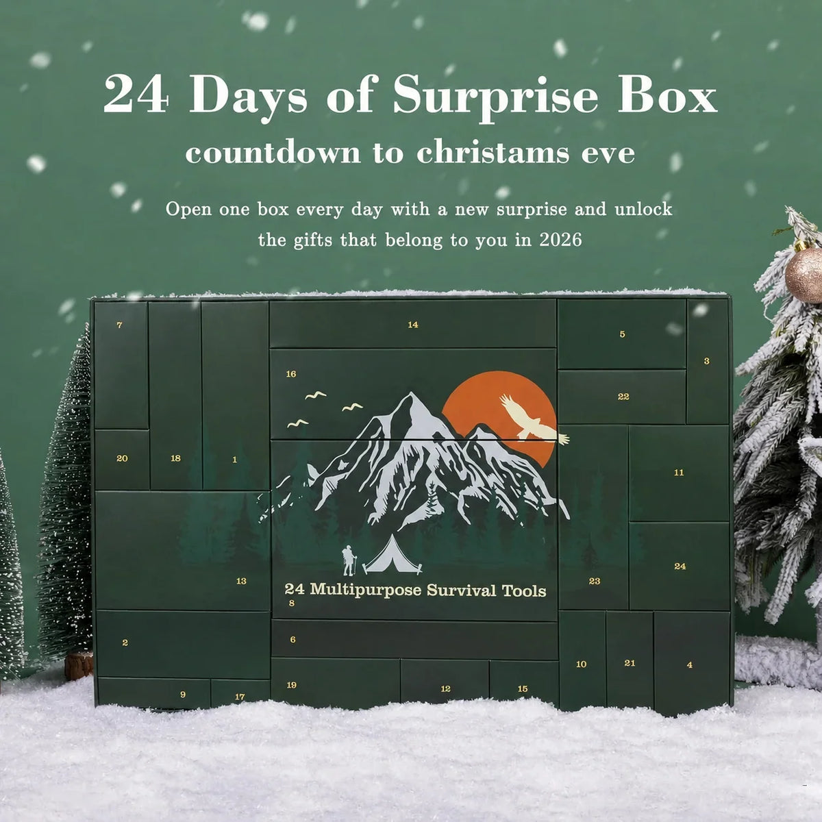 Purpose-Built 24-Day Survival Advent Calendar-Emergency Gear