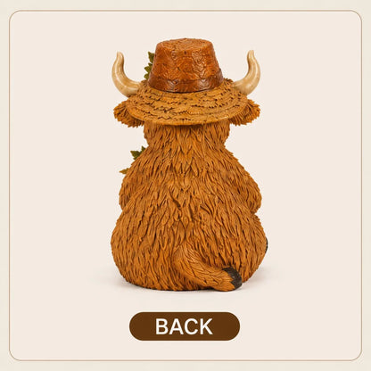 Outdoor Solar Highland Cow Pumpkin Light for Garden Display