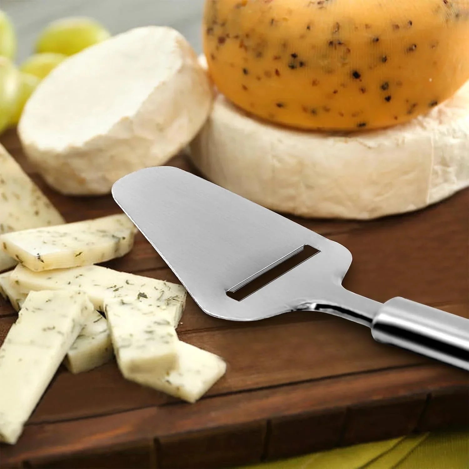 Stainless Steel Cheese Slicer with Sharp Blade and Easy Grip