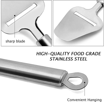 Stainless Steel Cheese Slicer with Sharp Blade and Easy Grip
