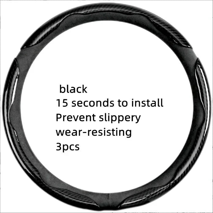 Vehicle-Ready Non-Slip Car Steering Wheel Cover for 15 Inch
