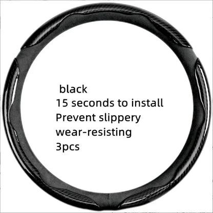 Vehicle-Ready Non-Slip Car Steering Wheel Cover for 15 Inch