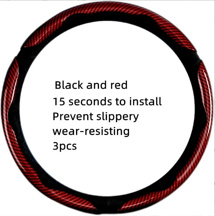 Vehicle-Ready Non-Slip Car Steering Wheel Cover for 15 Inch