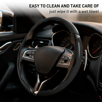 Vehicle-Ready Non-Slip Car Steering Wheel Cover for 15 Inch