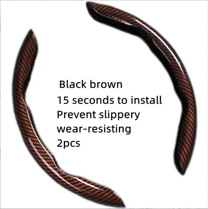 Vehicle-Ready Non-Slip Car Steering Wheel Cover for 15 Inch