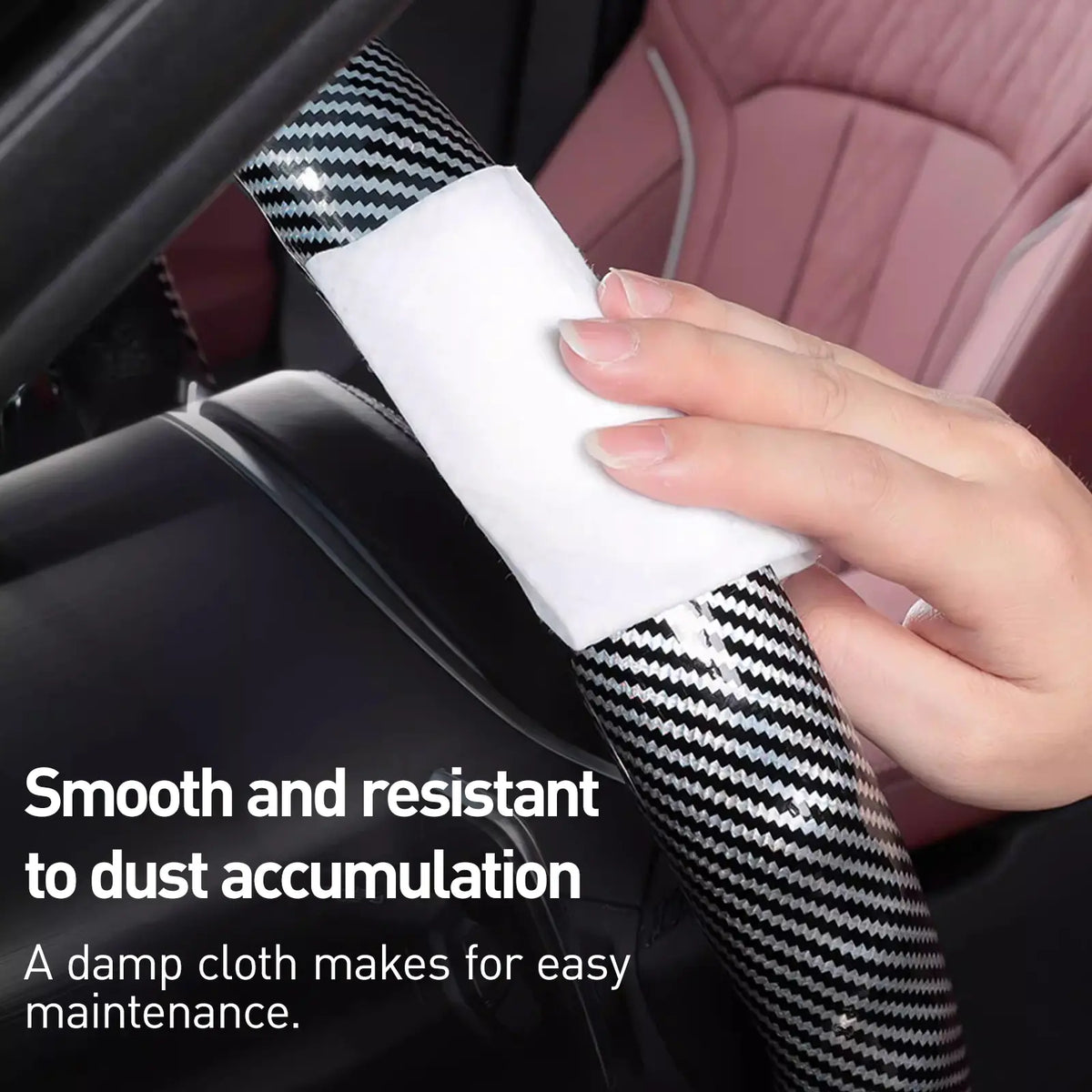 Vehicle-Ready Non-Slip Car Steering Wheel Cover for 15 Inch
