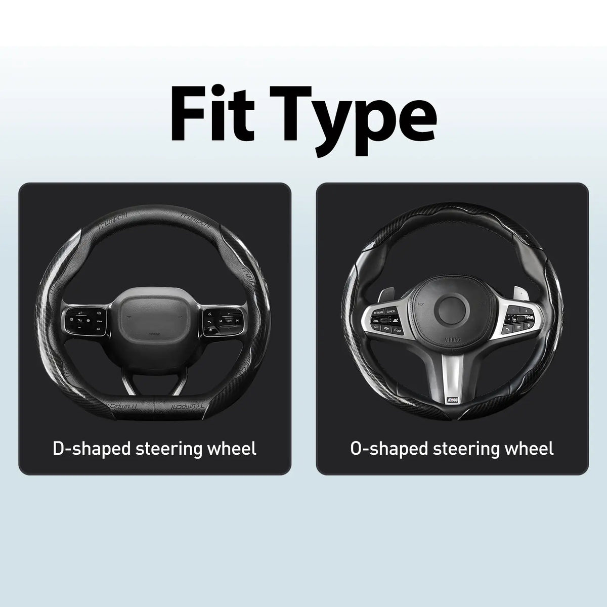 Vehicle-Ready Non-Slip Car Steering Wheel Cover for 15 Inch