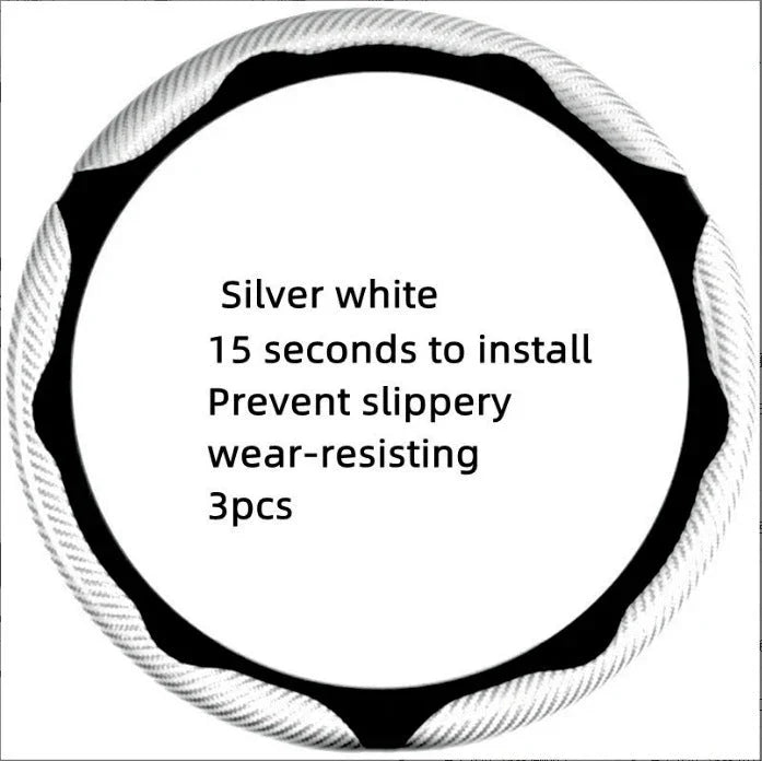 Vehicle-Ready Non-Slip Car Steering Wheel Cover for 15 Inch