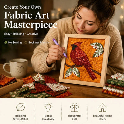 Hands-On No-Sew Kinusaiga Fabric Art Kit – DIY Fabric Tucking Wall