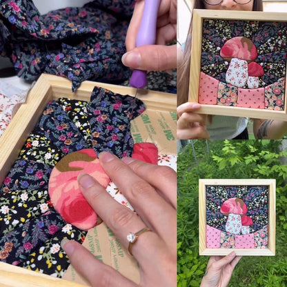 Hands-On No-Sew Kinusaiga Fabric Art Kit – DIY Fabric Tucking Wall