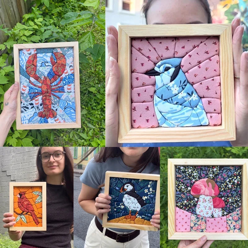 Hands-On No-Sew Kinusaiga Fabric Art Kit – DIY Fabric Tucking Wall