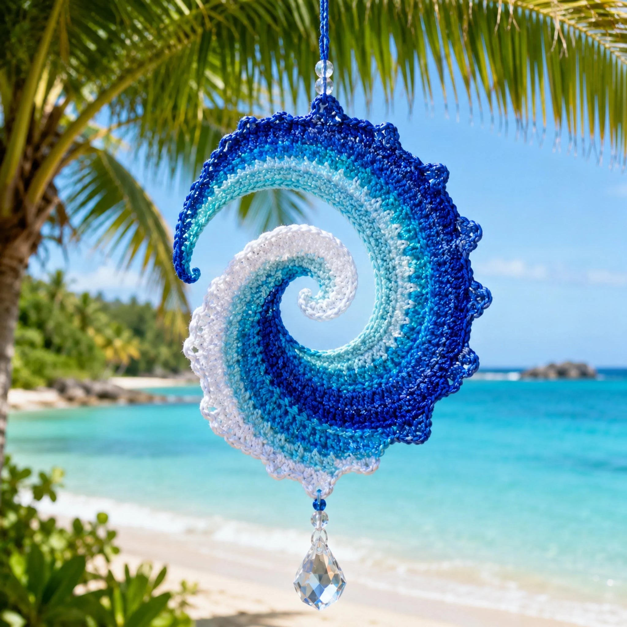 Hands-On Ocean Wave Crochet Wind Spinner Diy Kit for Creative Play