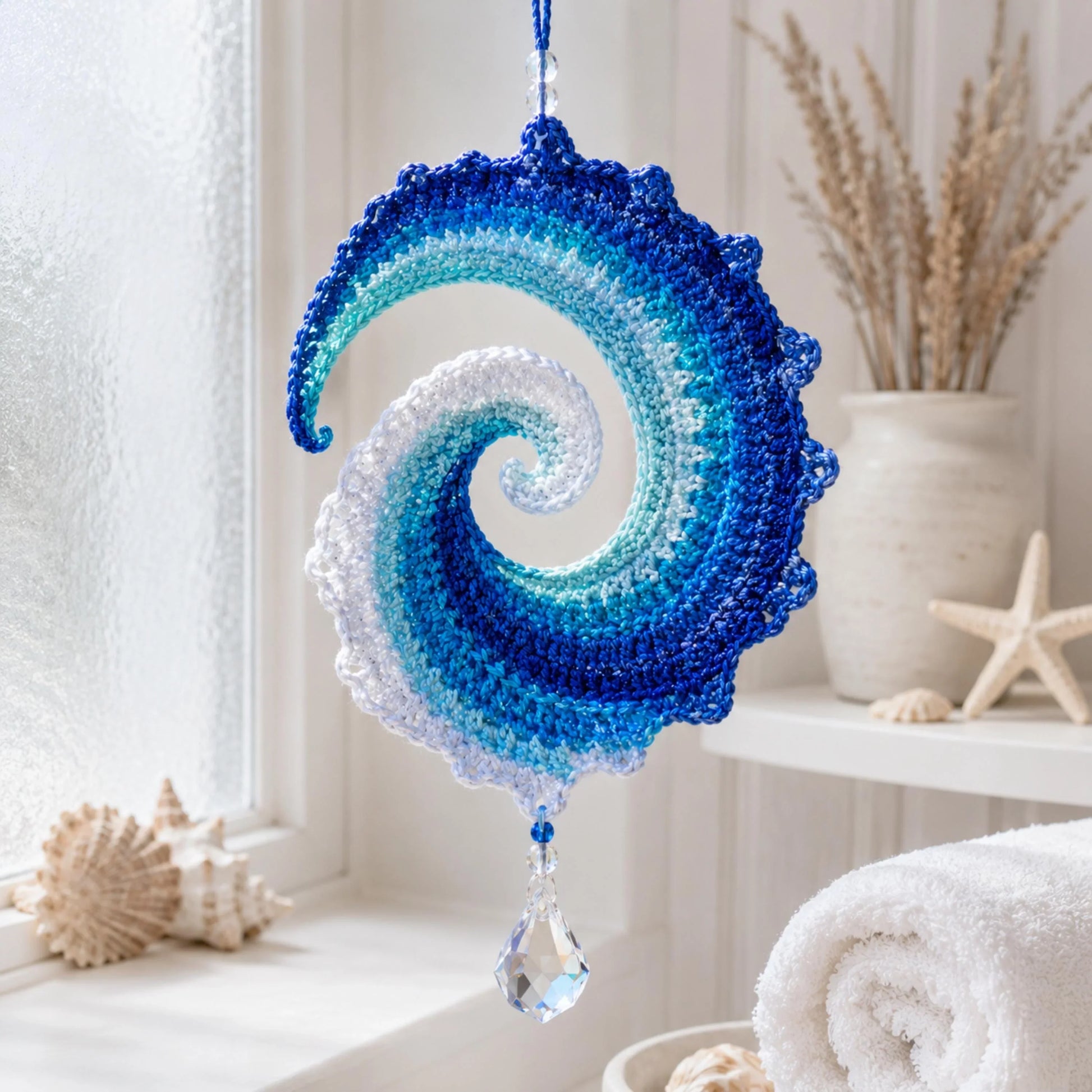Hands-On Ocean Wave Crochet Wind Spinner Diy Kit for Creative Play