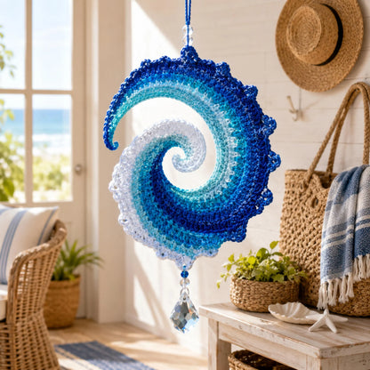 Hands-On Ocean Wave Crochet Wind Spinner Diy Kit for Creative Play