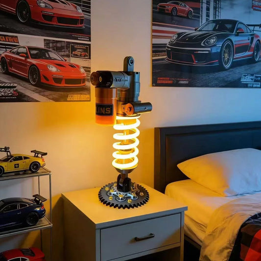 Suspension Shock Absorber-Inspired Desk Lamp