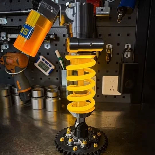 Suspension Shock Absorber-Inspired Desk Lamp