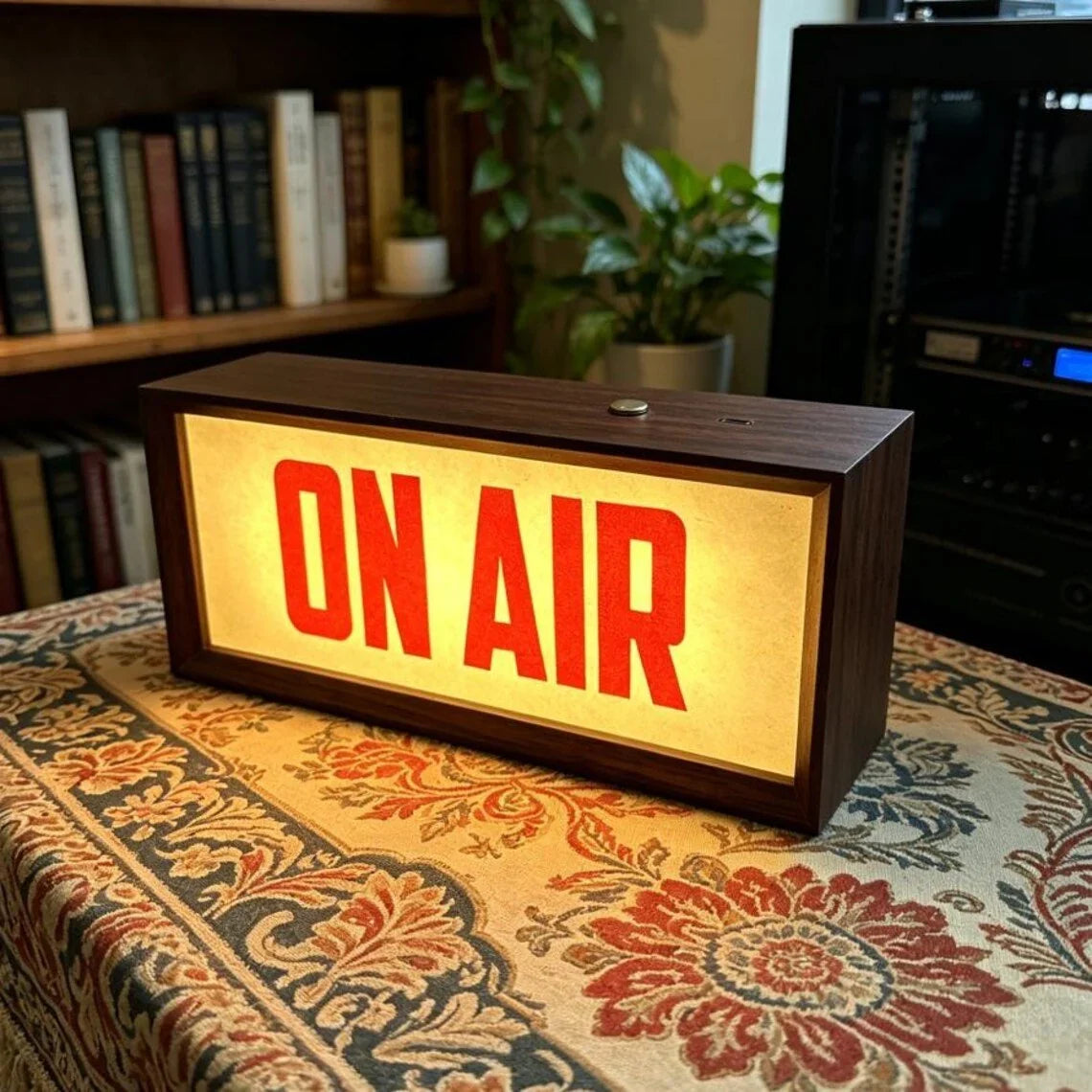 Decorative ON AIR Sign Lamp, Podcast Box Sign for Focused Lighting