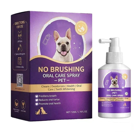 No-Brush Pet Oral Care Spray for Dogs & Cats