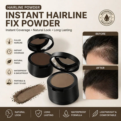 Purpose-Built Hairline Powder Root Touch-Up Quick Cover Thin Hair