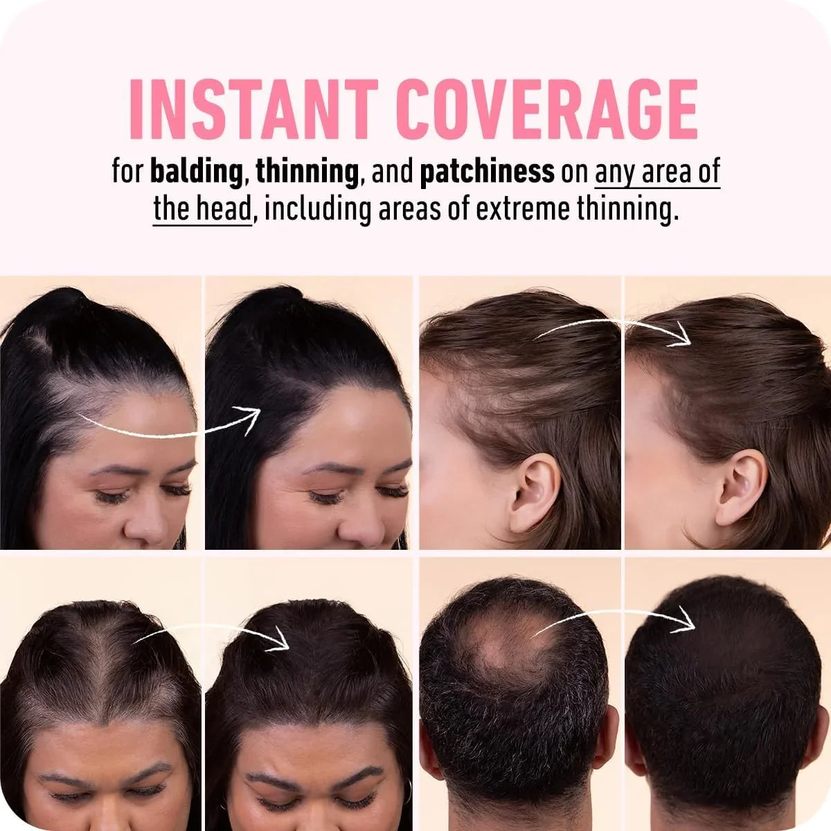 Purpose-Built Hairline Powder Root Touch-Up Quick Cover Thin Hair