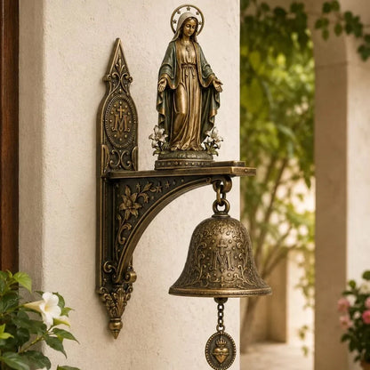 Outdoor Our Lady of Grace Bronze Miraculous Medal Wall Bell