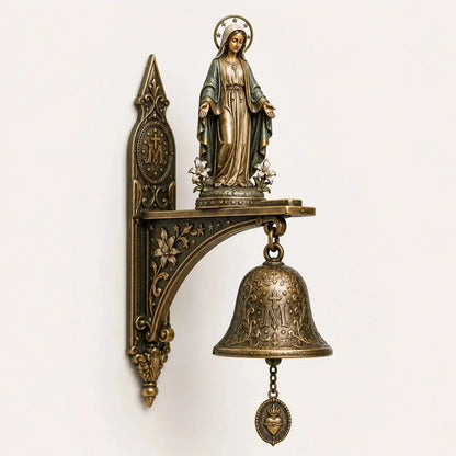Outdoor Our Lady of Grace Bronze Miraculous Medal Wall Bell