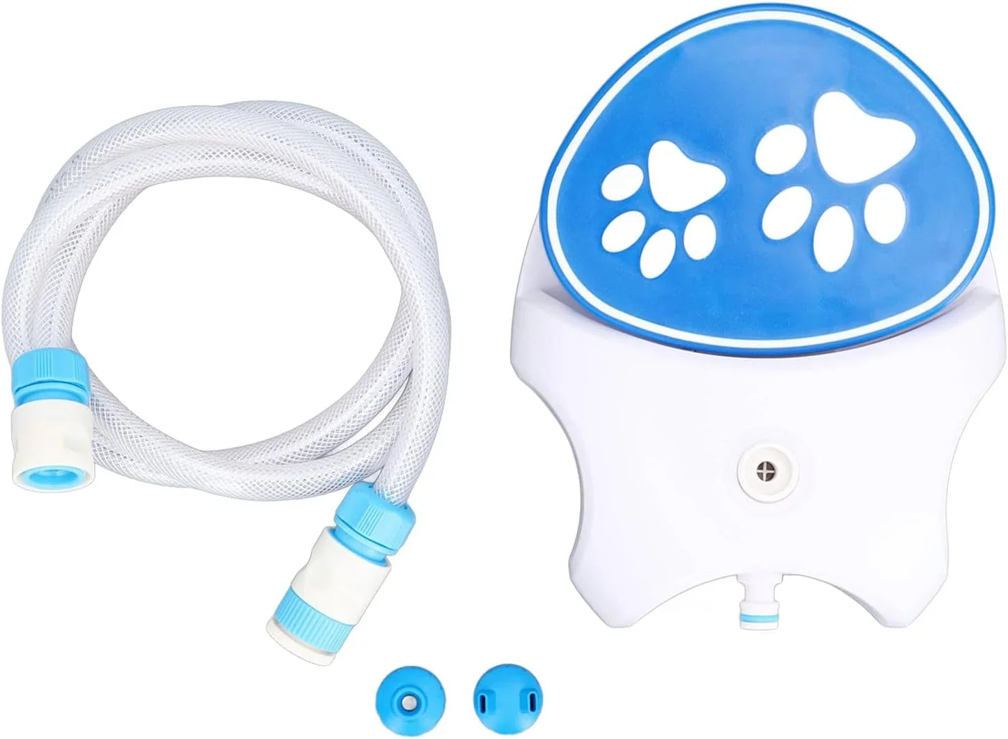 Foot-Activated Outdoor Pet Water Fountain with Hose Connection