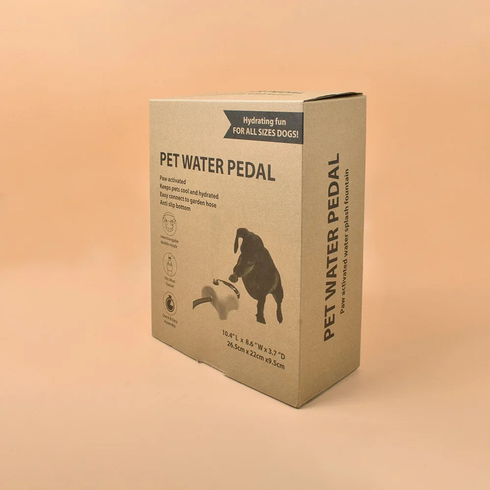 Foot-Activated Outdoor Pet Water Fountain with Hose Connection