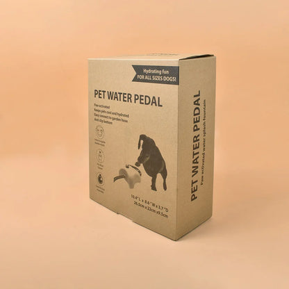 Foot-Activated Outdoor Pet Water Fountain with Hose Connection