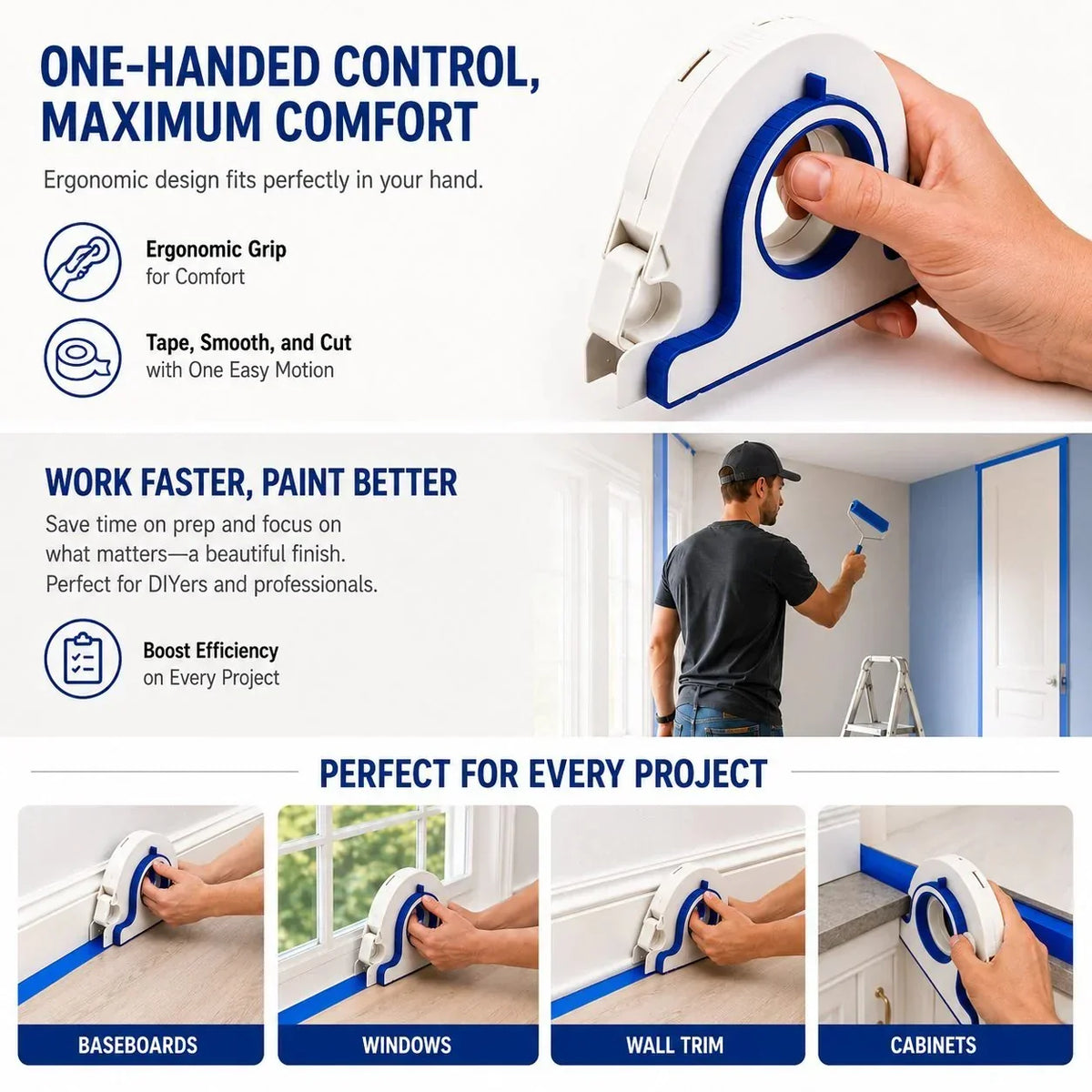 Task-Ready High-efficiency Painter – Tape Applicator for Home Upkeep