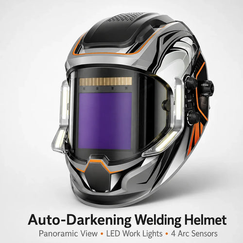 Workshop-Ready Panoramic Auto Darkening Welding Helmet