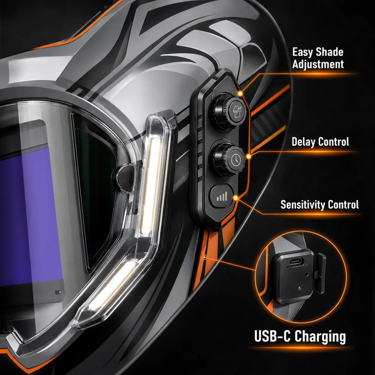 Workshop-Ready Panoramic Auto Darkening Welding Helmet