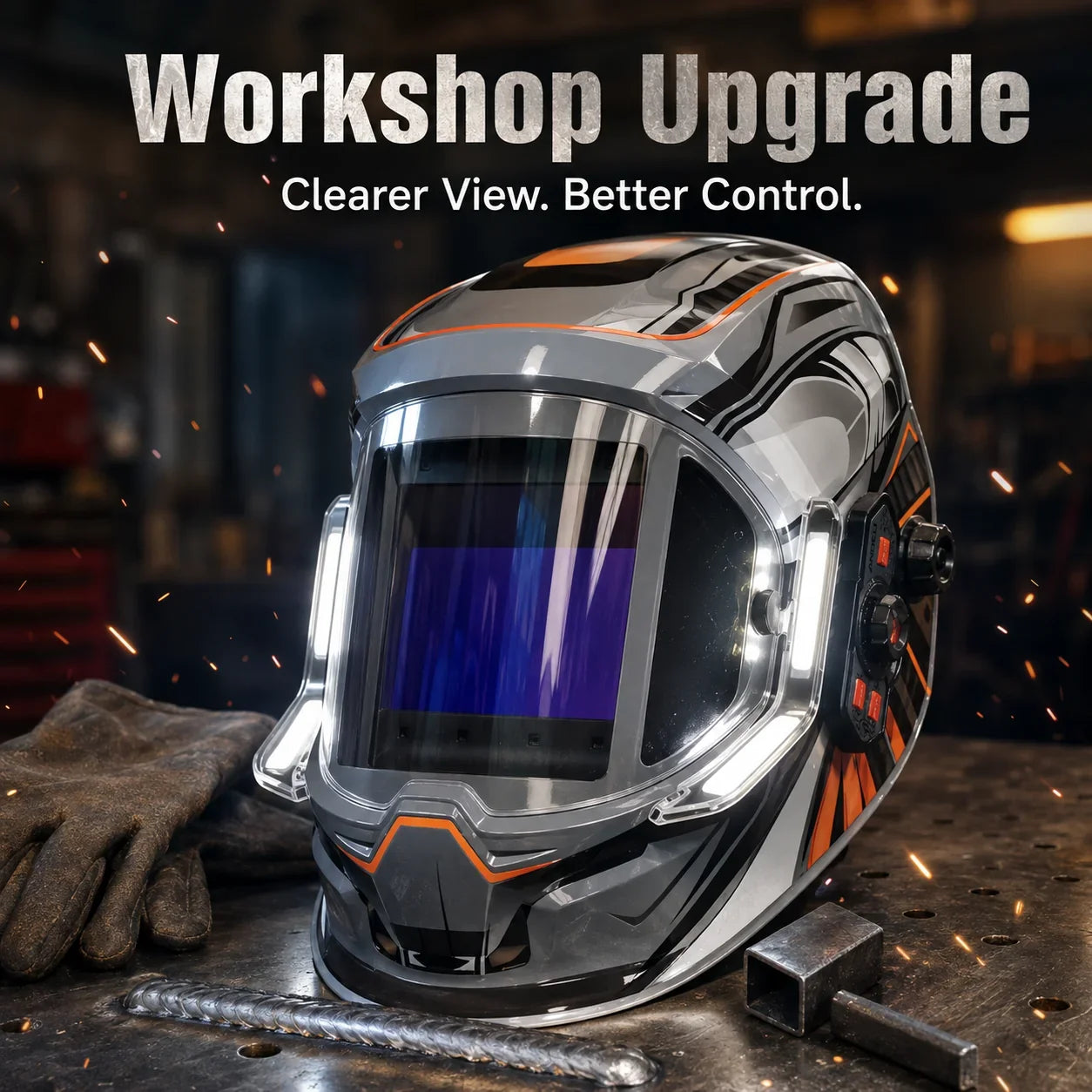 Workshop-Ready Panoramic Auto Darkening Welding Helmet