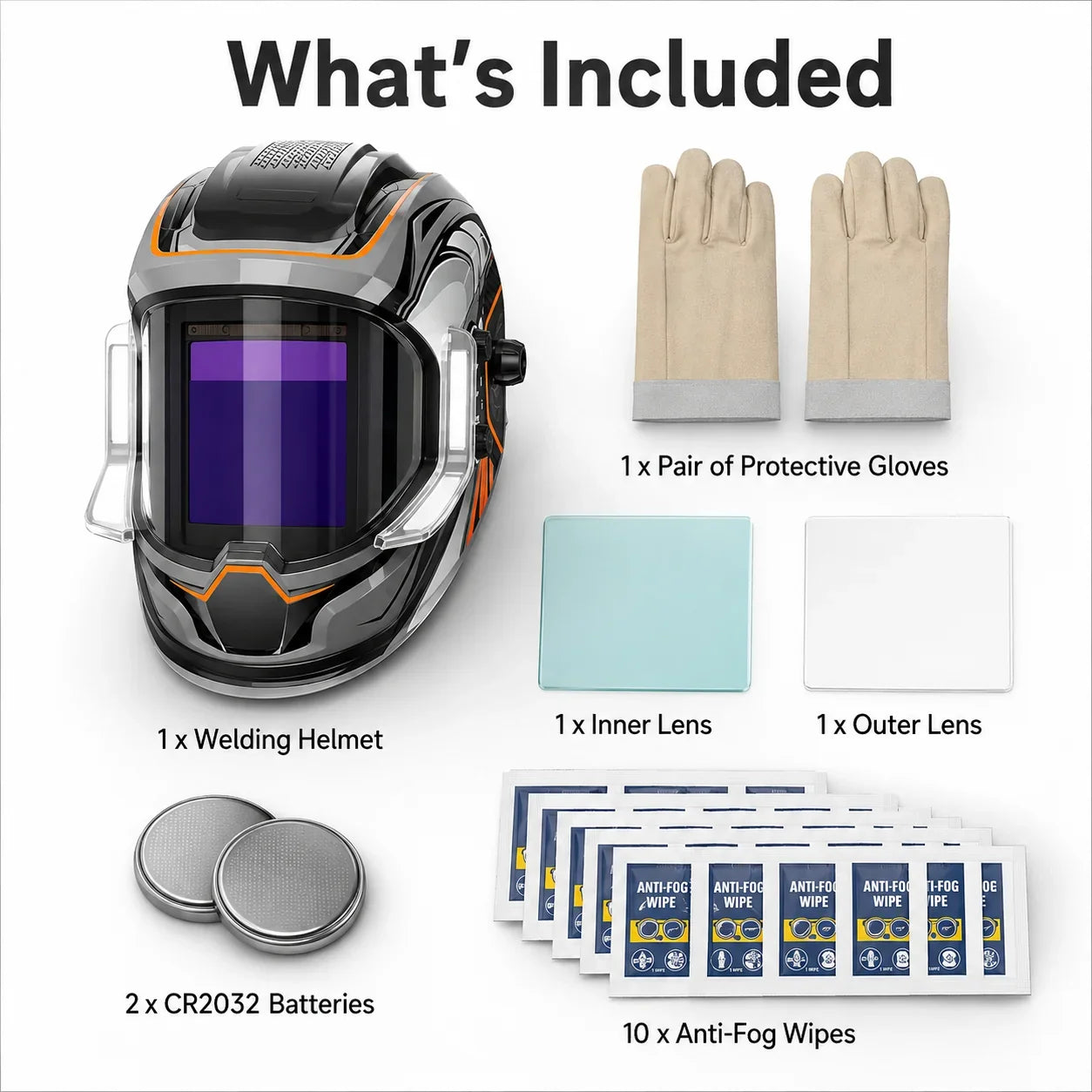 Workshop-Ready Panoramic Auto Darkening Welding Helmet