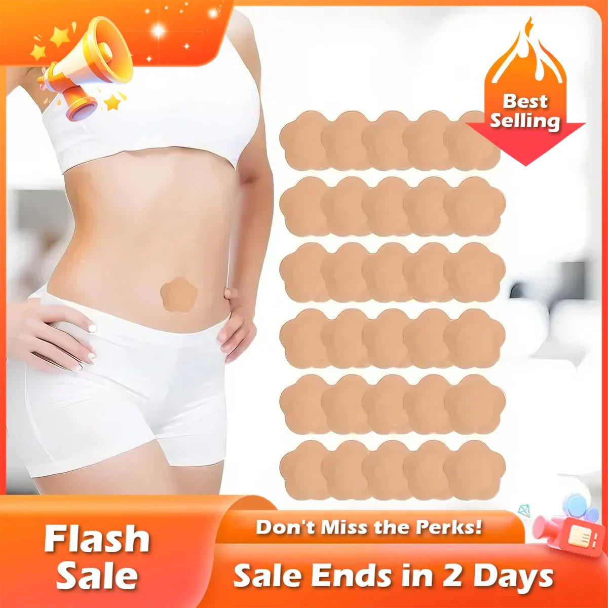Purpose-Built 30pcs Castor Oil Pack Wrap for Belly Button