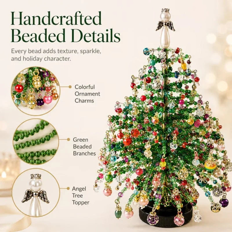 Hands-On Mini Tabletop DIY Beaded Tree Craft Kit – Handmade Holiday