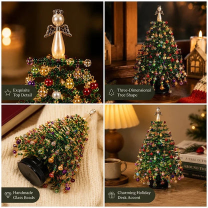 Hands-On Mini Tabletop DIY Beaded Tree Craft Kit – Handmade Holiday