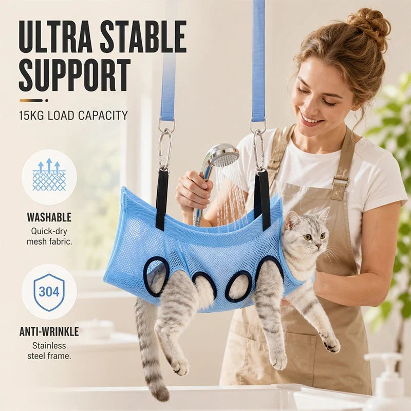 Pet-Friendly 2-in-1 Foldable Pet Grooming Bed for Daily Pet Care