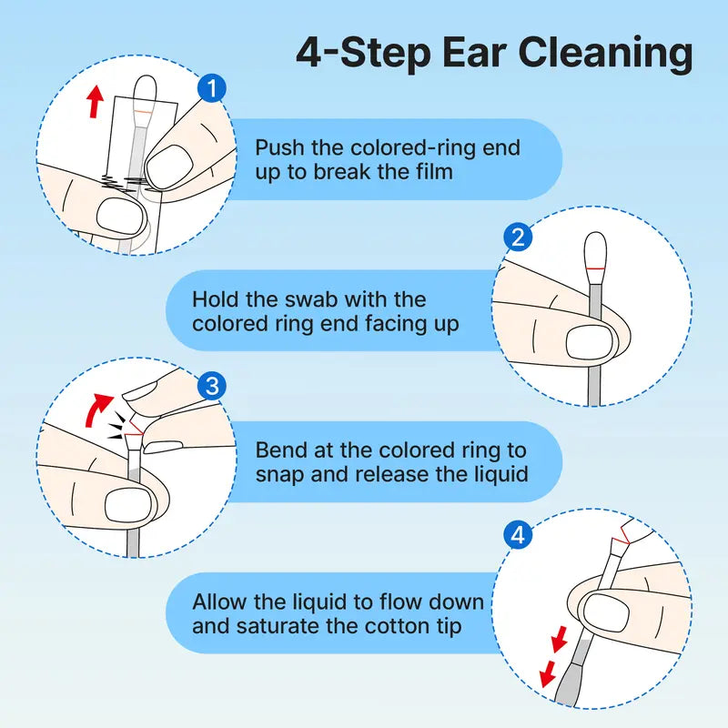 Alcohol-Free Pet Ear Cleaning Swabs, 100-Pack for Dogs and Cats