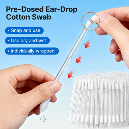 Alcohol-Free Pet Ear Cleaning Swabs, 100-Pack for Dogs and Cats