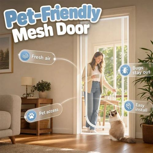 Pet-Friendly Mesh Screen Door for Daily Pet Care