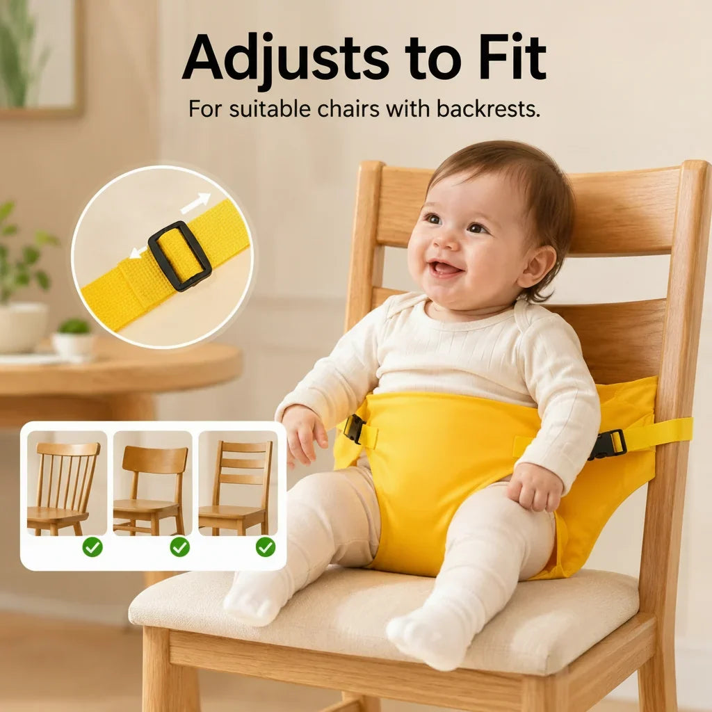 Purpose-Built Portable Baby Chair Harness Safety Belt – Foldable