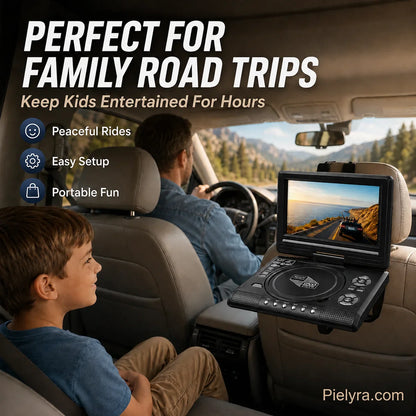 Hands-On 7.8" HD Portable DVD Player – 4+ Hour Rechargeable Battery
