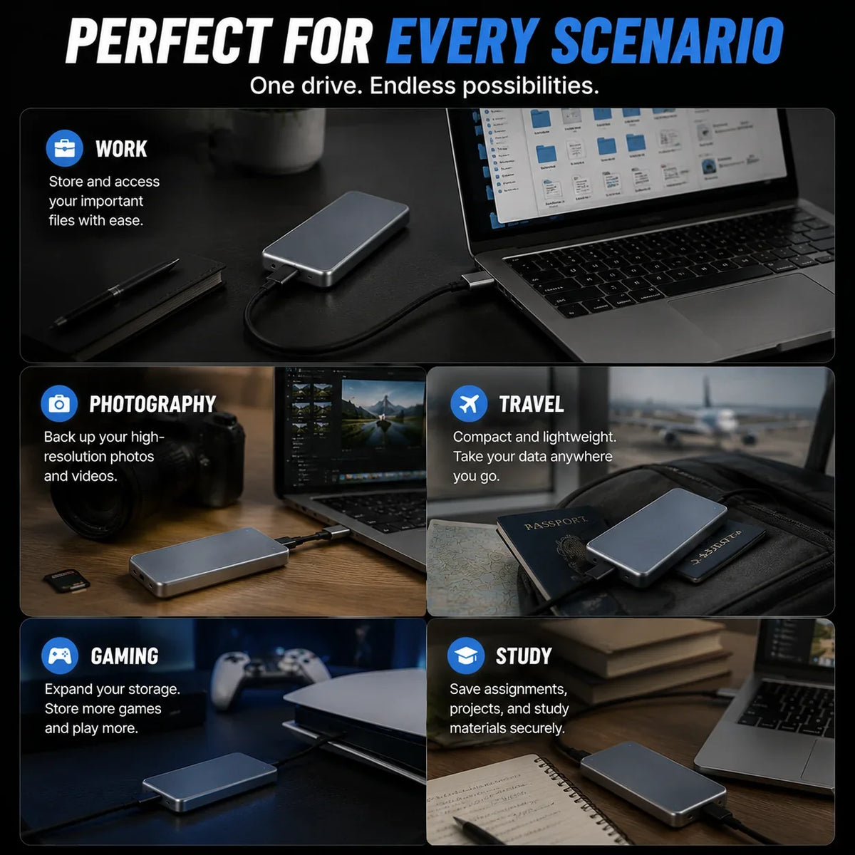 Purpose-Built Portable External SSD – Protect Your Photos, Videos &