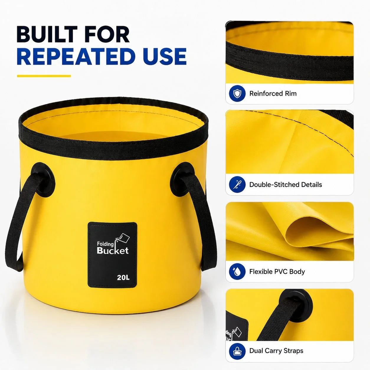 Space-Saving Portable Folding Water Storage BucketYour Go‐Anywhere